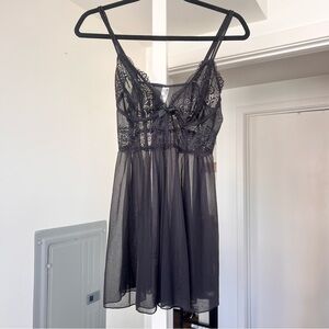 Elegant Black Lace Babydoll Lingerie